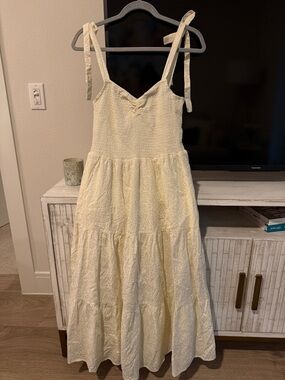 NWT Madewell Cream Eyelet Maxi Dress